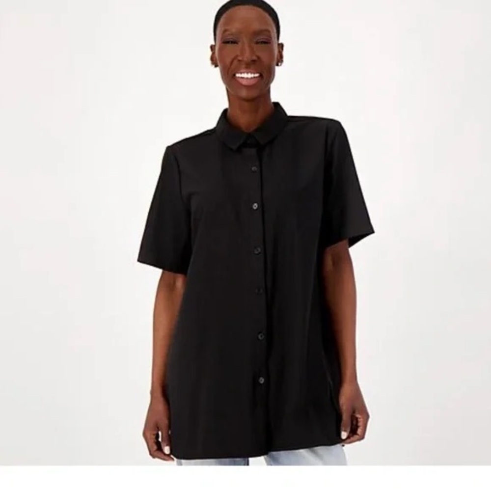 GIRL WITH CURVES Woven Crepe Tunic A598324